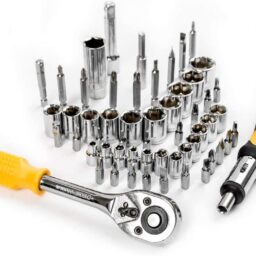 DEKOPRO 168pcs Socket Wrench Auto Repair Tool Combination Package Mixed Tool Set Hand Tool Kit with Plastic Toolbox Storage Case (168PCS)