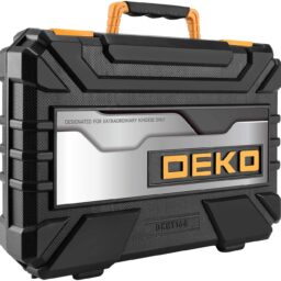 DEKOPRO 168pcs Socket Wrench Auto Repair Tool Combination Package Mixed Tool Set Hand Tool Kit with Plastic Toolbox Storage Case (168PCS)