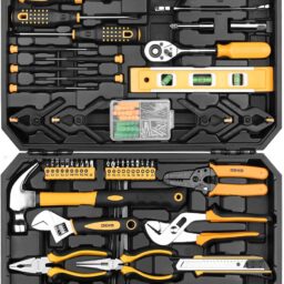 DEKOPRO 168pcs Socket Wrench Auto Repair Tool Combination Package Mixed Tool Set Hand Tool Kit with Plastic Toolbox Storage Case (168PCS)