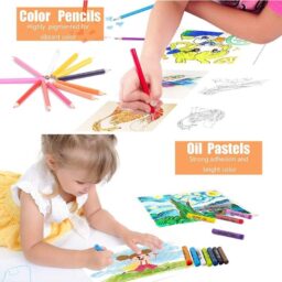 228 PCS Art Set with Double-Side Easel, KINSPORY Drawing Painting Coloring Set & Art Craft Kit, Art Supplies Gift Case for Budding Artists Kids Teens