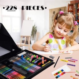 228 PCS Art Set with Double-Side Easel, KINSPORY Drawing Painting Coloring Set & Art Craft Kit, Art Supplies Gift Case for Budding Artists Kids Teens